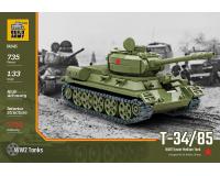 Build Army B3485 Soviet T34/85 (Lego Compatible Brick Model)